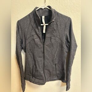 Lululemon define full zip jacket Nulu dark grey GUC size 10